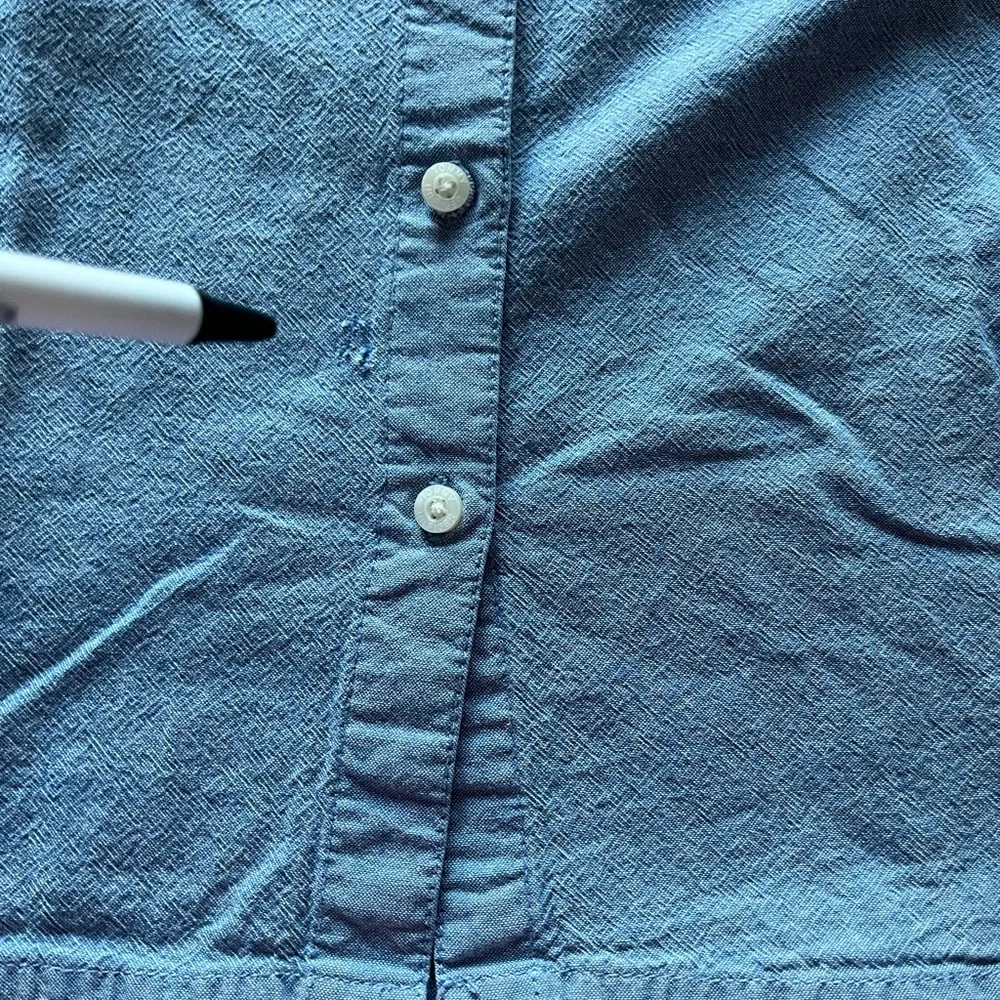 Tommy Hilfiger Vintage Light Blue Casual Button-Down Shirt With Pockets - Picture 10 of 10